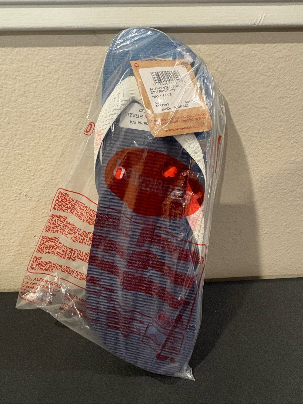 Havaianas Flip Flops Thongs Sandals NASA Kids Youth Size 6Y / 7Y Fast Shipping - Picture 3 of 5